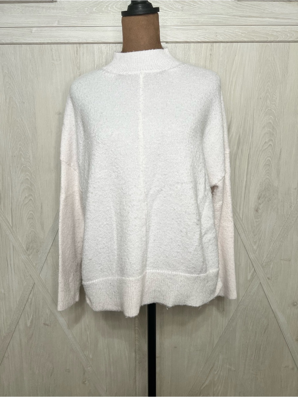 Altar’d State A Dazed State Ivory Mock Neck Slouchy Sweater Extra Small XS